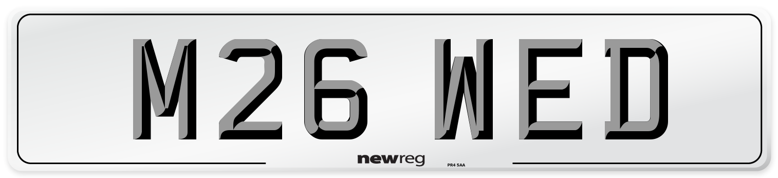 M26 WED Number Plate from New Reg